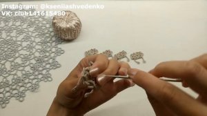 Браслет из одного мотива. Первый вариант. Мастер класс, Фриволите/Анкарс/Tatting