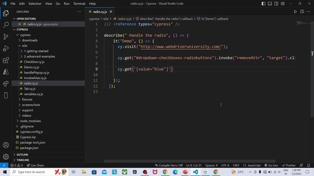 CYPRESS TUTORIAL #14 HANDLE RADIO BUTTON #cypress #cypresstutorial смотреть онлайн