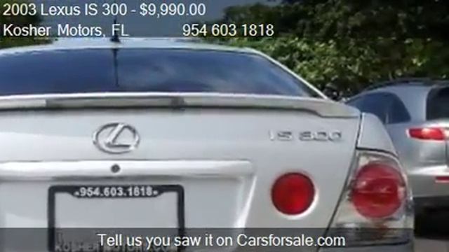 2003 Lexus IS 300 E-Shift, MINT, NAVI, SUNROOF! - for sale i смотреть онлайн