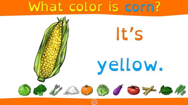 English Food Vocabulary and Color Practice for Kids - What Color Is It _ ELFLear смотреть онлайн