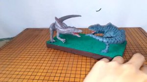 Dinosaur battles with Clay/Plastilina. Jurassic Park/Jurassic World.
