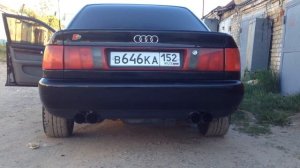 Ауди С4. Раздвоенный выхлоп с резонатором!