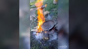 Как правильно закалить чугунный казан.