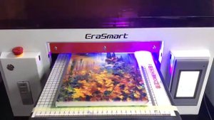 УФ печать на тканевой картине маслом УФ UV принтер EraSmart А3 1390