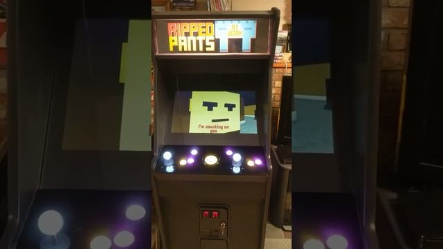 Ripped Pants at Work in an Arcade Machine