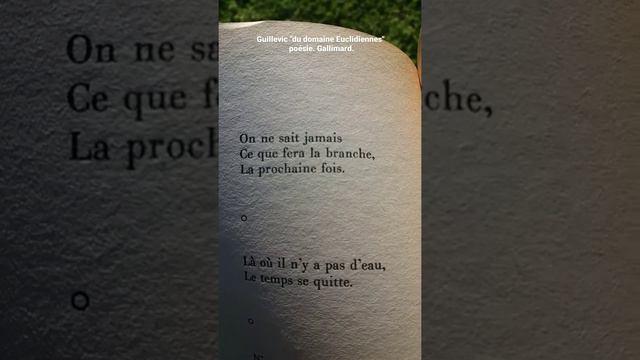 Guillevic "du domaine Euclidiennes" poésie. Gallimard. lu par Renaud Allirand (4)