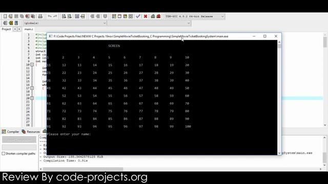 Simple Movie Ticket Booking System In C Programming With Source Code | Source Code & Projects