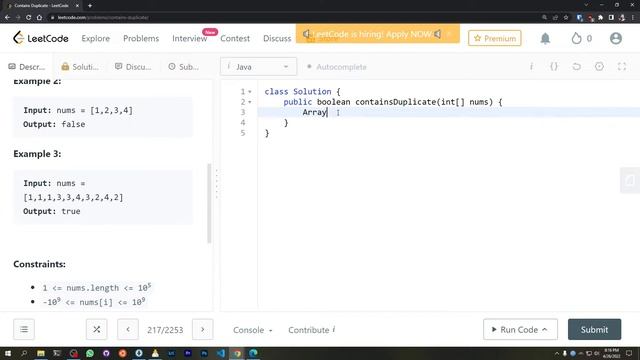 LeetCode Contains Duplicate (217) Solution Explained смотреть онлайн