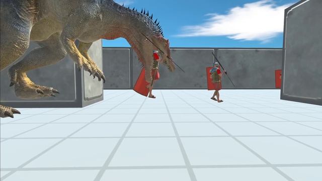 Escape from the maze. Two large dinosaurs attack you! | Animal Revolt Battle Simulator смотреть онлайн