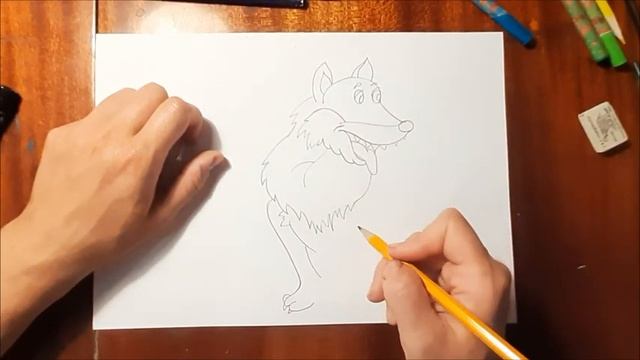 Мастер класс по рисованию волка. Раскраска- волк улыбака.