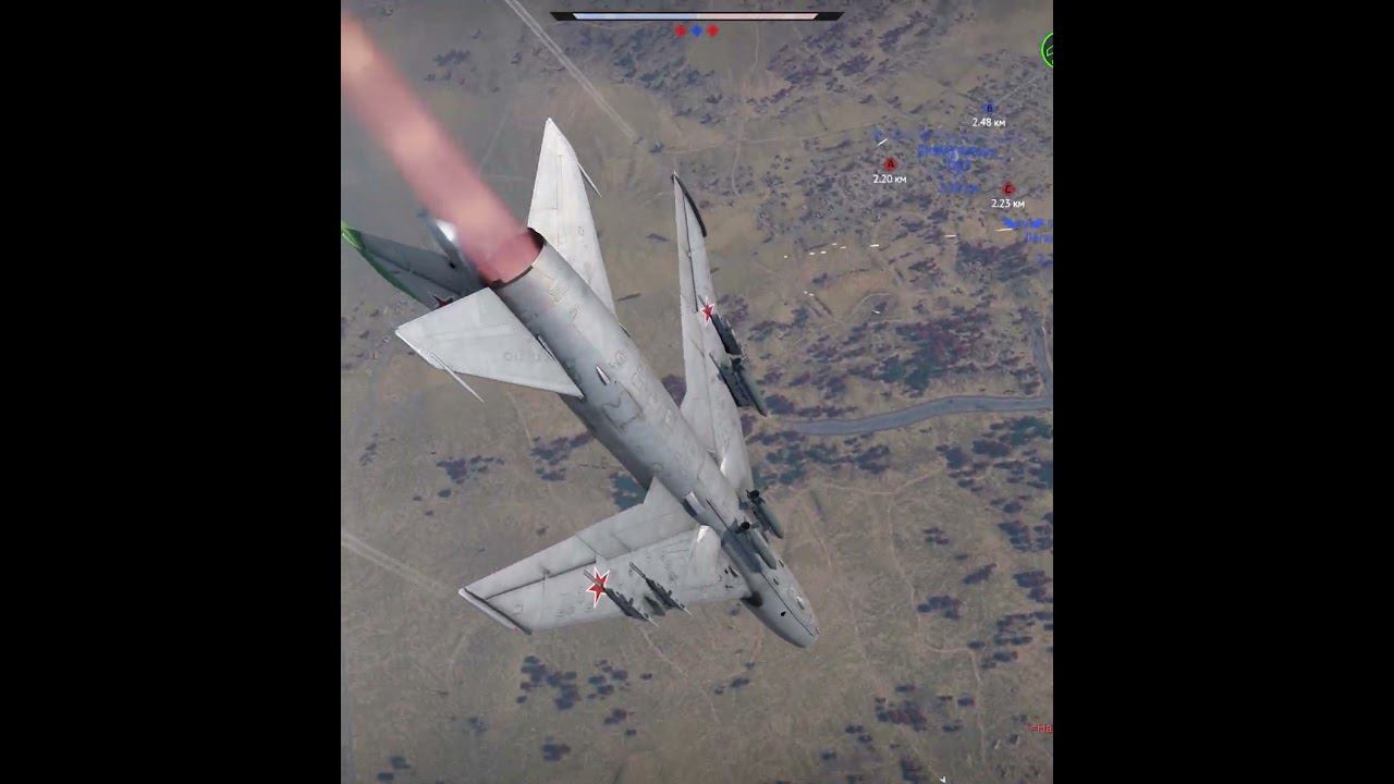 Су-7 БКЛ уход от 2х зениток  #warthunder #shorts