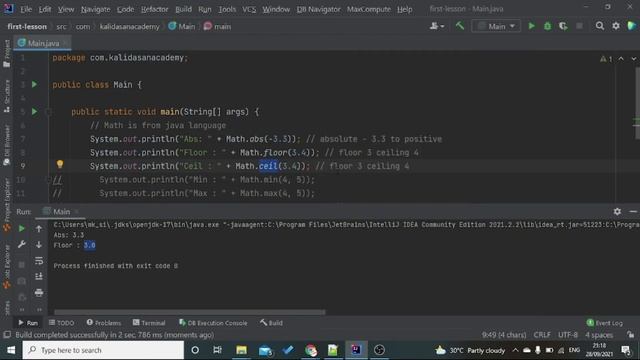 Java math class and functions | Tamil