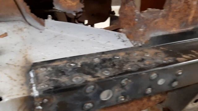 Front framerail rust repair and floor support installation | 1970 Ford Mustang смотреть онлайн