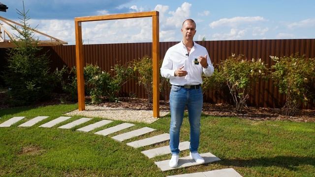 Шаговые газонные дорожки из бетонной тротуарной плитки