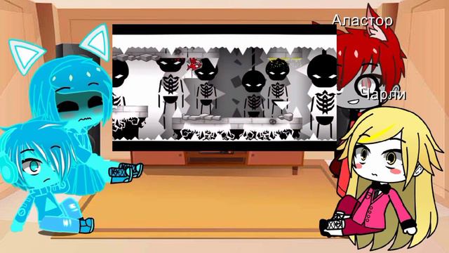 Jsab and Hazbin Hotel react on MrCrazyHands