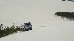 Navara V9X down the dune