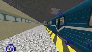 2 вагона метро едут в депо
