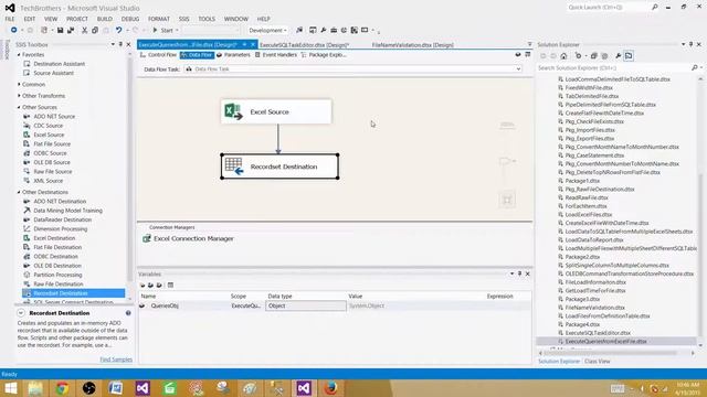 SSIS Tutorial Part 114-Execute SQL Statements From a Excel File in SSIS Package