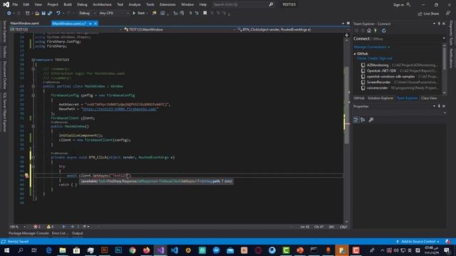 Firebase using FireSharp with C# & wpf Session1 | Connecting & Insert Data