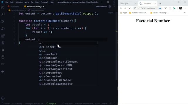 JavaScript   Factorial of a number