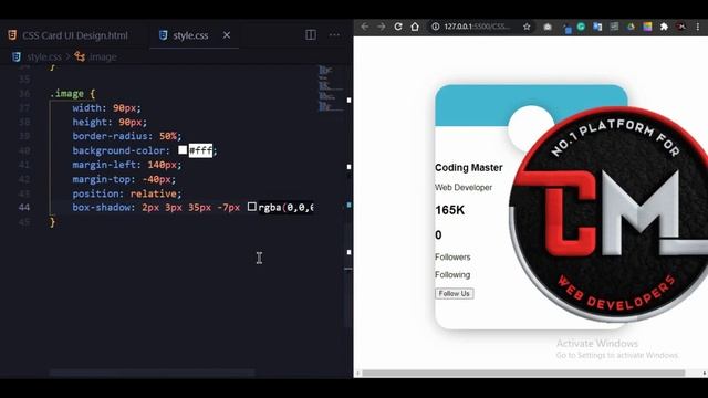 CSS Profile Card UI Design || With Explanation