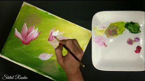 Learn to paint Magnolia Flowers  #acrylic #flowers #magnolia  #trending #shitalsartwork #art