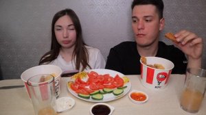 Мукбанг | Баскеты из КФС - крылышки, байтсы, стрипсы | Mukbang @family_mukbang