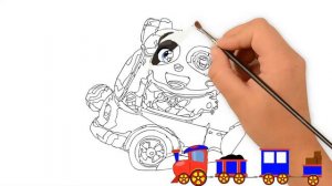 Как нарисовать Babybus Кики и миу миу для детей Daddy Finger Детские стишки с воздушными шарами