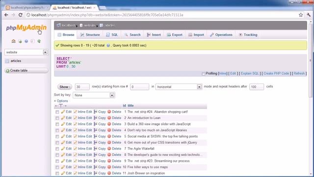050 MySQL Database Example Part 1 | PHP Object Oriented Programming Projects