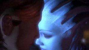 Mass Effect 1 - Female Shepard and Liara romance scene
