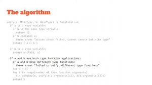 A unification algorithm for Hindley-Milner types