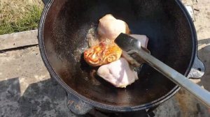 Куриные бёдра с картошкой в казане