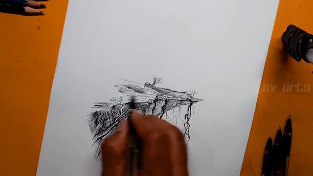 Black pen drawing | #blackpendrawing смотреть онлайн