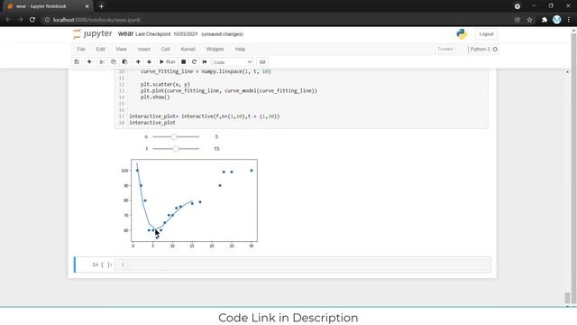 Interactive Linear and Polynomial Regression In Jupyter Notebook Python смотреть онлайн