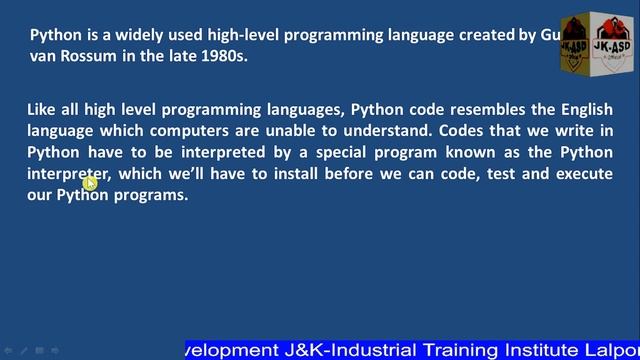 Introduction to Python Programming Language| what is a Python | Python Interpreter