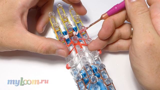 ГНЕВ (Головоломка) из резинок Rainbow Loom Bands. Урок 330 | Anger Rainbow Loom смотреть онлайн