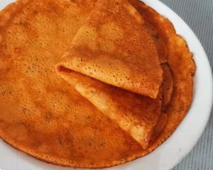 ТОМАТНЫЕ БЛИНЧИКИ НА ЗАВТРАК! Блины с дырочками. Простой рецепт блинов. Тесто на блины с кипятком.