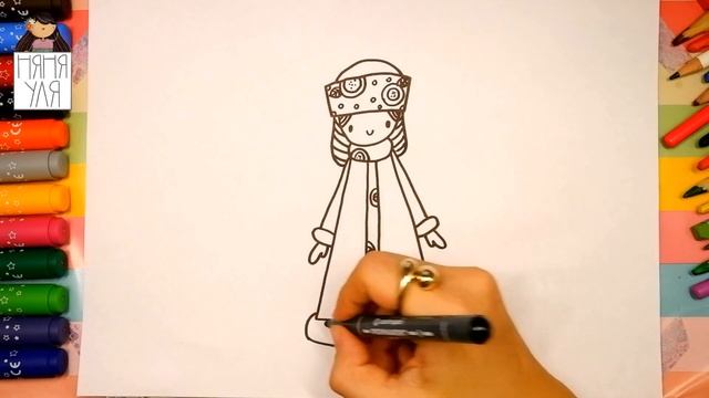 Как нарисовать СНЕГУРОЧКУ | Новогодние рисунки для срисовки | НЯНЯ УЛЯ - Уроки рисования для детей смотреть онлайн