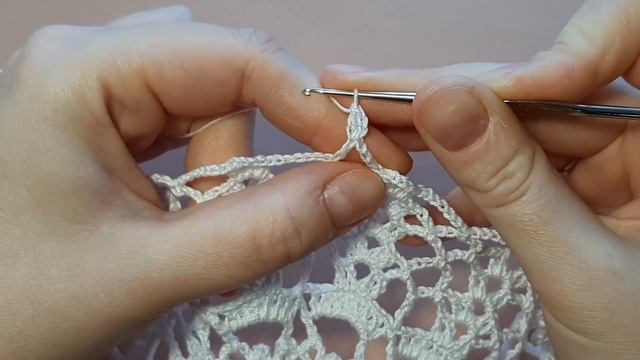 Ажурная салфетка крючком мастер-класс. Зимняя коллекция 9/29