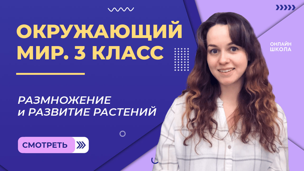 Размножение и развитие растений. Видеоурок 11. Окружающий мир 3 класс-