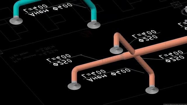 ЗD модель вентиляции торгового центра Автокад 2011 смотреть онлайн