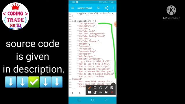 Search Bar With Search Suggestions Using - HTML,CSS,Js . #CodingPannel #SearchBar #FreeSourceCode