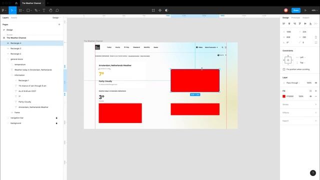 Designing a Weather Web App UI Design in Figma - Speed Art Tutorial