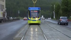 Испытания нового трамвая в Златоусте