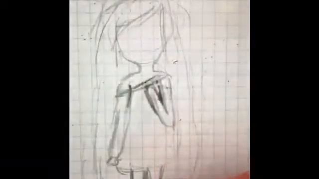 Урок рисования 1 девочка с длинными волосами Shtrupi Ok ?