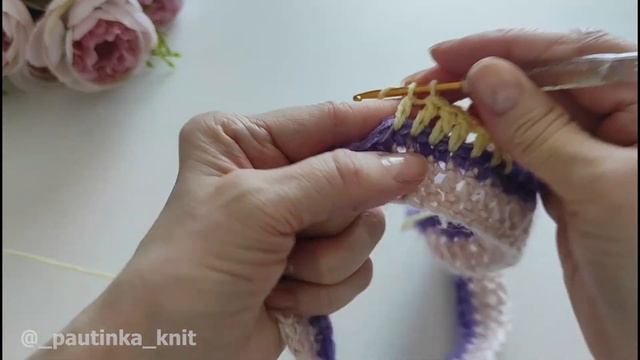 МК Фантазийная Шапка Крючком Разноцветная #_pautinka_knit #шапкакрючком #женскаяшапка #детскаяшапка