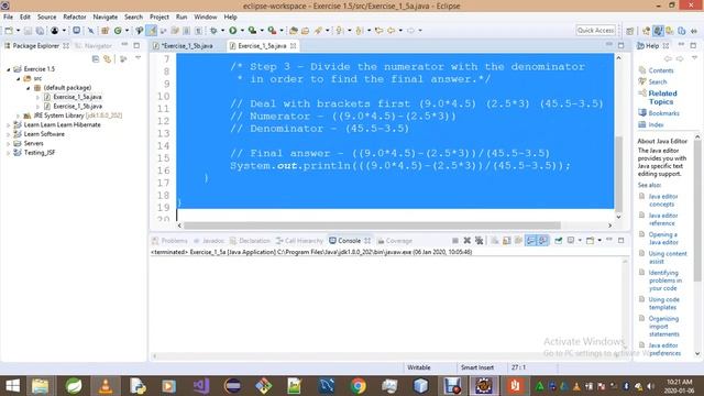 Introduction To Java Programming Exercise 1 5c смотреть онлайн
