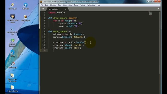 مكتبة السلحفاة لرسم الأشكال الهندسية - turtle module смотреть онлайн
