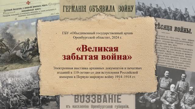 «Великая забытая война»: к 110-летию со дня вступления Российской империи в Первую мировую войну 191