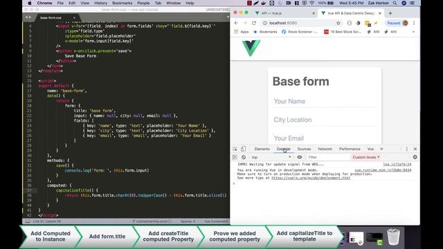 Learn vue js ~ Lesson 7 - Vue Computed Properties смотреть онлайн